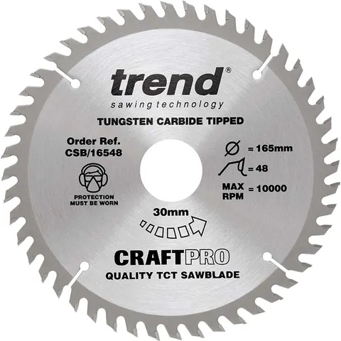 Trend CRAFTPRO Wood Cutting Saw Blade – CSB16548 – image 1