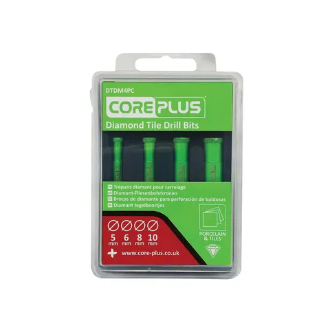 Coreplus 4 Piece Diamond Tile Drill Bit Set – image 1