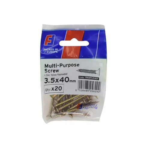 ForgeFix - Multi-Purpose Pozi Screw CSK ST ZYP 3.5 x 40mm ForgePack 20 – image 1