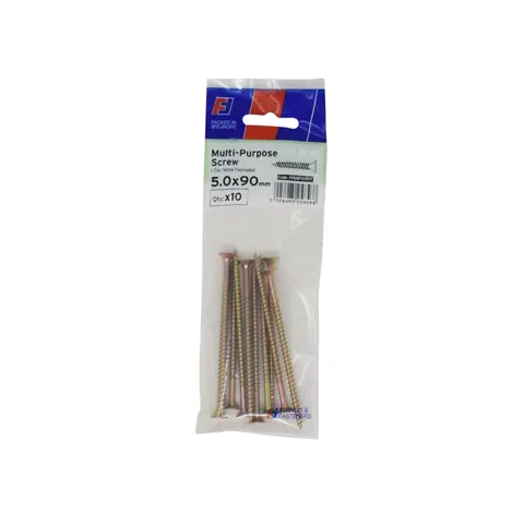 ForgeFix - Multi-Purpose Pozi Screw CSK ST ZYP 5.0 x 90mm ForgePack 10 – image 1
