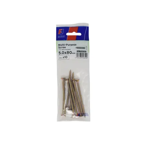 ForgeFix - Multi-Purpose Pozi Screw CSK ST ZYP 5.0 x 80mm ForgePack 10 – image 1