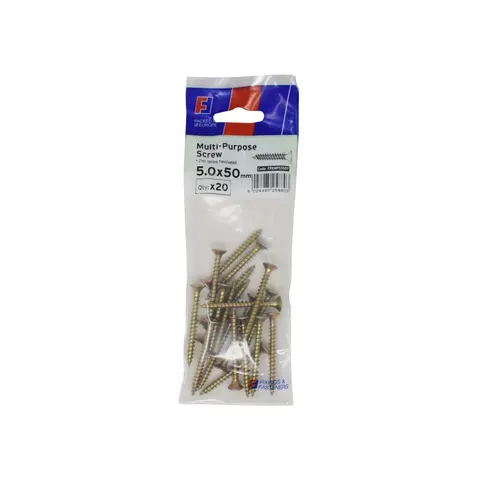 ForgeFix - Multi-Purpose Pozi Screw CSK ST ZYP 5.0 x 50mm ForgePack 20 – image 1