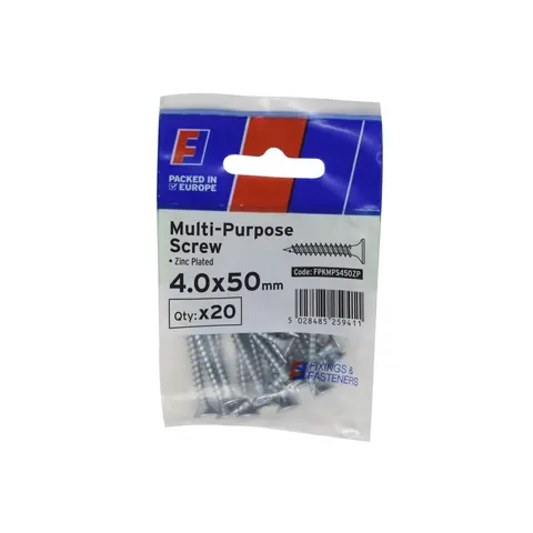 ForgeFix - Multi-Purpose Pozi Screw CSK ST ZP 4.0 x 50mm ForgePack 10 – image 1