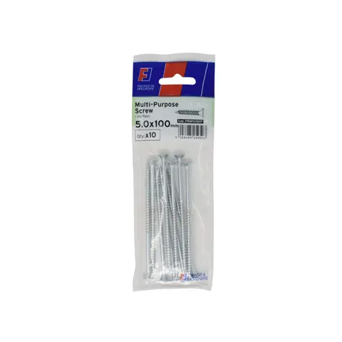 ForgeFix - Multi-Purpose Pozi Screw CSK ST ZP 5.0 x 100mm ForgePack 10 – image 1
