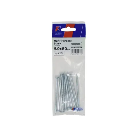 ForgeFix - Multi-Purpose Pozi Screw CSK ST ZP 5.0 x 80mm ForgePack 10 – image 1