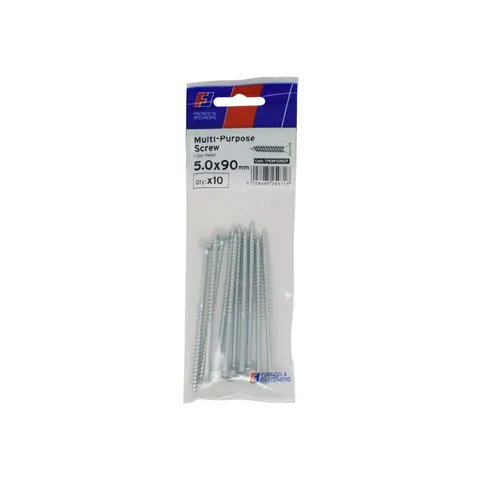 ForgeFix - Multi-Purpose Pozi Screw CSK ST ZP 5.0 x 90mm ForgePack 10 – image 1