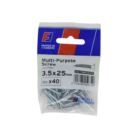 ForgeFix - Multi-Purpose Pozi Screw CSK ST ZP 3.5 x 25mm ForgePack 40 – image 1