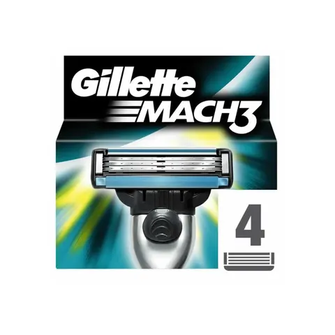 Scheermes Gillette Mach 3 (4 Stuks) – afbeelding 1