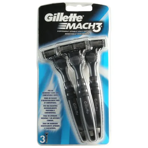 Gillette Mach3 - wegwerpscheermesjes - 3st – afbeelding 1