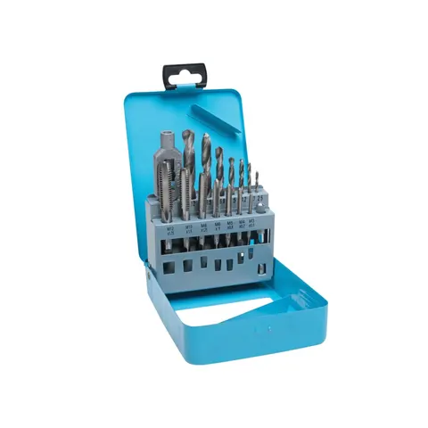BlueSpot 15 Piece Tap and Drill Bit Set Metric – image 1