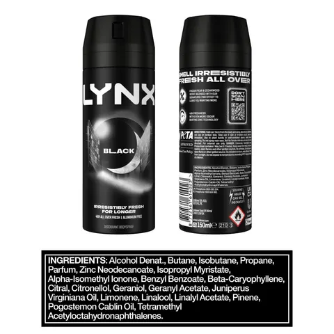 Lynx Bodyspary Deodorant Black 150ml – image 1