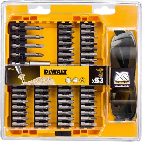 DeWalt 53 Piece Screwdriver Bit and Safety Sun Glasses Set – image 1