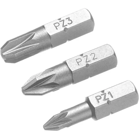 Stanley 3 Piece Pozi Screwdriver Bit Set – image 1