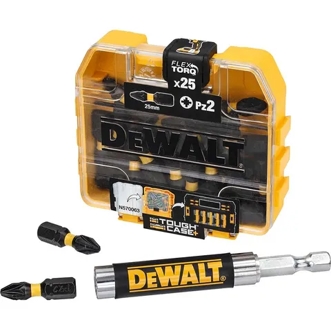 DeWalt Extreme Flextorq Pozi Screwdriver Bits and Magnetic Drive Guide – image 1