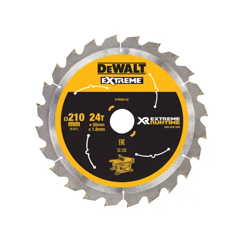 DeWALT cirkelzaagblad 210x30mm 24T – afbeelding 1