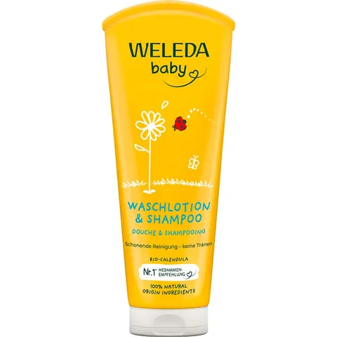 Weleda Baby Waschlotion & Shampoo Calendula – Bild 1