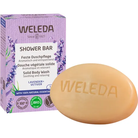 Weleda Feste Duschpflege Lavender + Vetiver – Bild 1