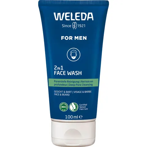 Weleda M 2v1 cleansing gel for face and beard 100 ml – image 1