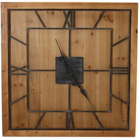 Williston Square Wooden Wall Clock – image 1
