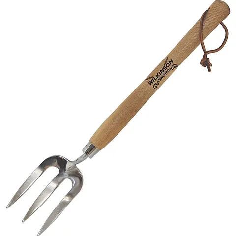 Wilkinson Sword Stainless Steel Long Handled Weed Fork – image 1