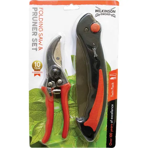 Wilkinson Sword Folding Pruning Saw and Secateurs Set – image 1