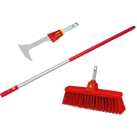 Wolf Garten P513 Multi Change Patio Broom and Scraper Set – image 1