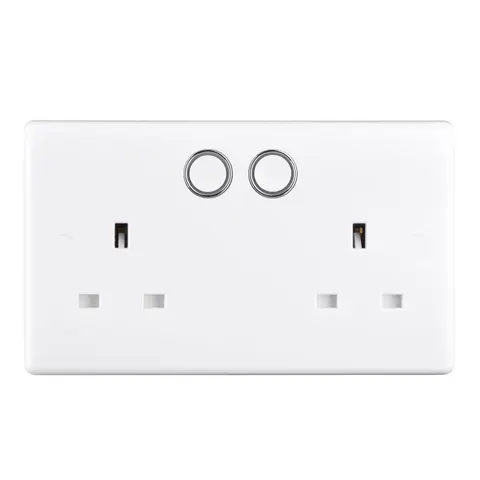 BG Electrical Slim Nexus Double Switched 13A Power Socket + Smart Home – image 1
