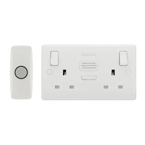 BG Electrical Nexus Double Switched 13A Power Socket with Door Chime – image 1