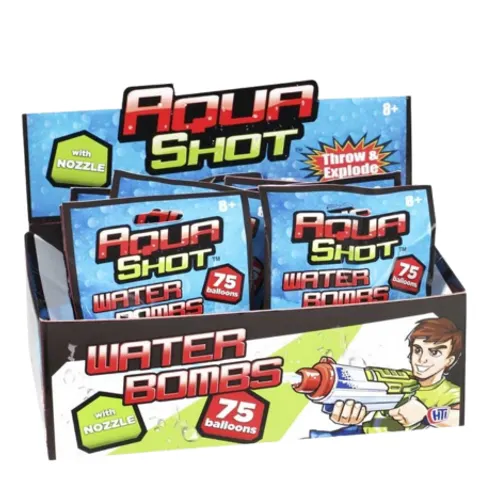 Aqua Shot Water Bombs with Nozzle - 75 Pcs – image 1