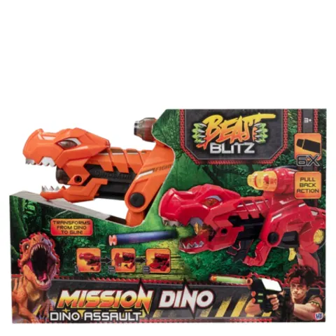 Beast Blitz Dino Assault Dart Gun – 6 Darts – image 1