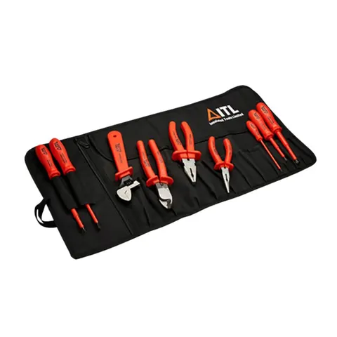 ITL 9 Piece Electricians Insulated General Purpose Tool Kit in Roll – image 1