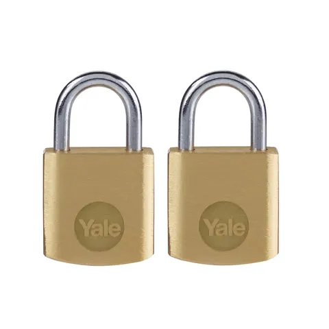 Yale Locks Brass Padlock 20mm (2 Pack) Multi – image 1