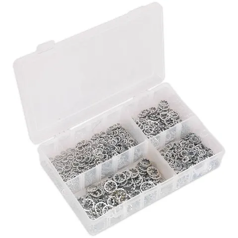 Sealey 1000 Piece Serrated Lock Washer Assortment Metric – image 1