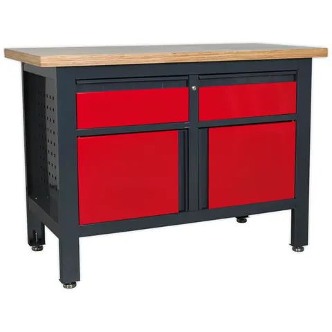 Sealey Workstation with 2 Drawers and 2 Cupboards 1.2m – image 1