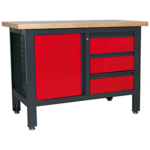 Sealey Workstation with 3 Drawers and 1 Cupboard 1.2m – image 1
