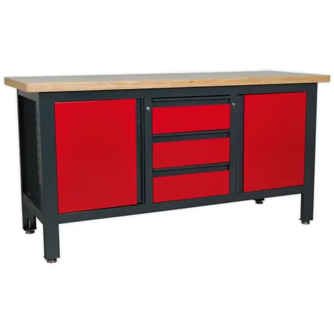 Sealey Workstation with 3 Drawers and 2 Cupboards – image 1