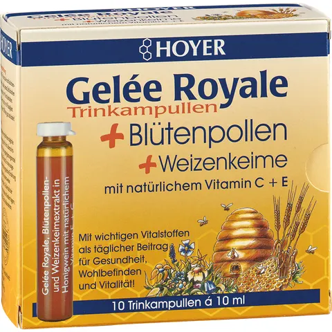 Hoyer Gelee Roy.+blütenpol.+weizenk. Trinkampullen – Bild 1