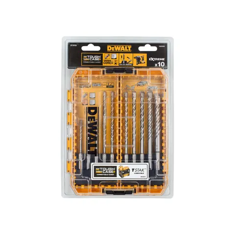 Dewalt Extreme 10 Piece SDS Plus Masonry Drill Bit Set in Tough Case – image 1