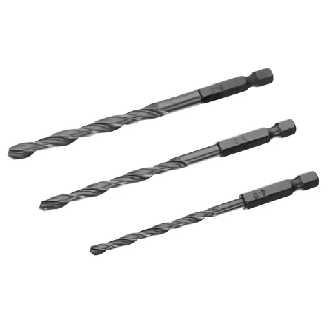 Irwin 3 Piece HSS Drill Bit Hex Shank Bit Set – image 1