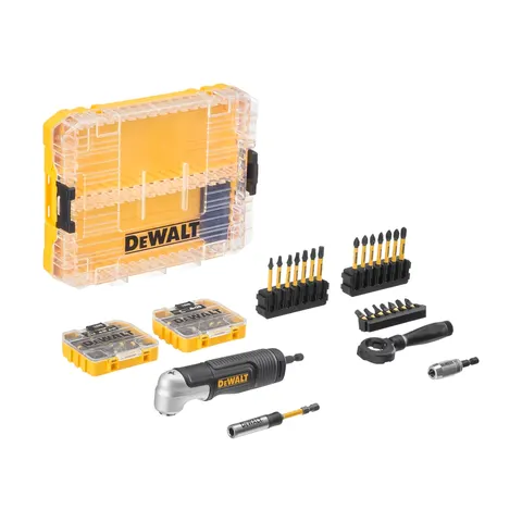 DeWalt 80 Piece Screwdriver Bit and Right Angle Attachment Set in Tough Cases – image 1