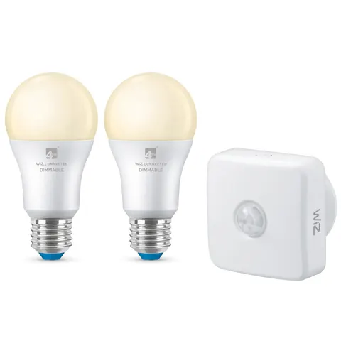 4lite WiZ Connected A60 Warm White WiFi LED Smart Bulb - E27 Large Scr – image 1