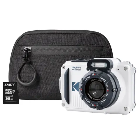 Kodak PIXPRO WPZ2 16MP 4x Zoom Tough Com – White – image 1