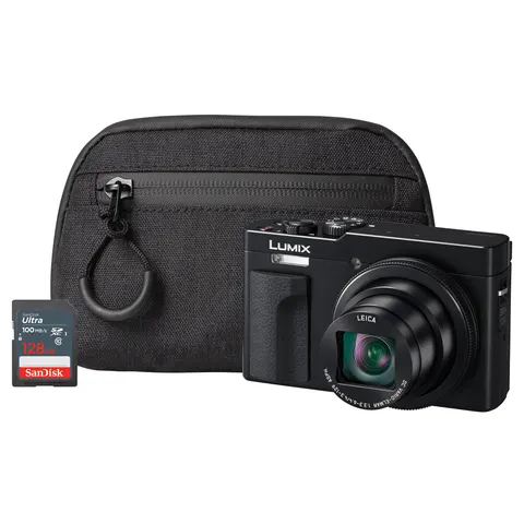 Panasonic Lumix DC-TZ99 Compact Camera - Black - Camera + 128GB SD Car – image 1