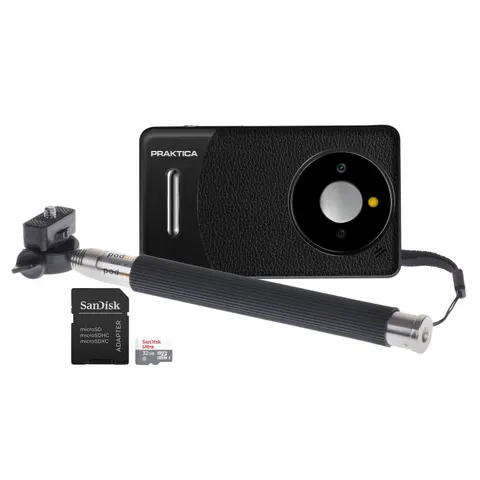 Praktica DZ13 Compact Digital Camera - Black - Camera + 32GB MicroSD C – image 1
