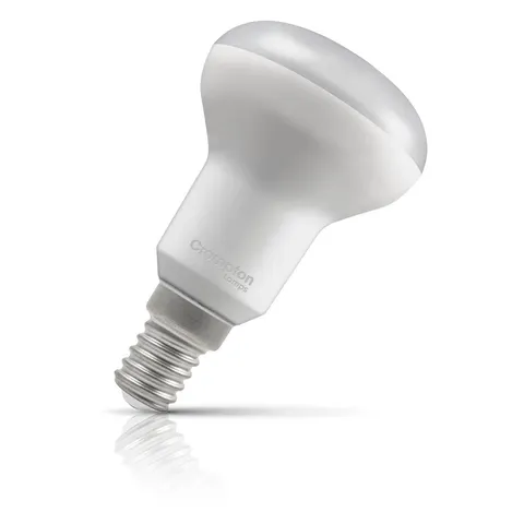 Crompton R50 Reflector LED Light Bulb E14 4.2W (40W Eqv) Cool White Opal Spotlight Small Screw Frosted 122° – image 1
