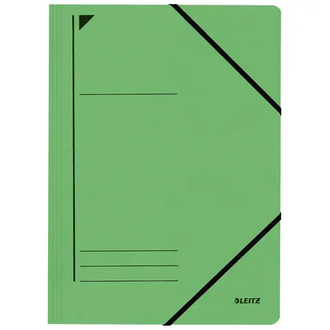 LEITZ hoekspanmap, A4, karton 450 g/m2, groen – afbeelding 1