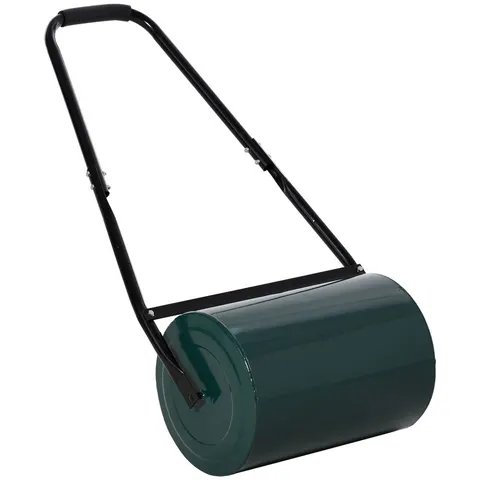 Outsunny 30cm Metal Lawn Roller-Deep Green – image 1