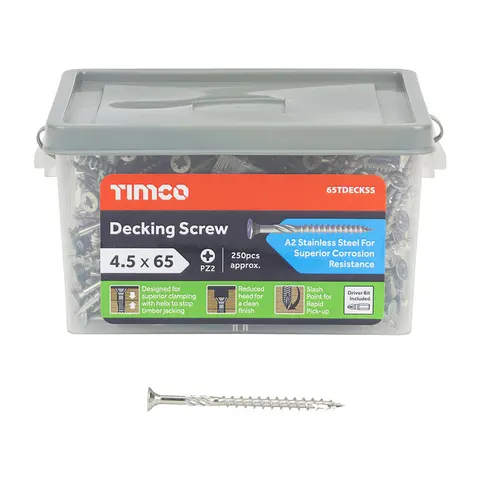 Timco Stainless Steel Decking Screw – 65TDECKSS – image 1