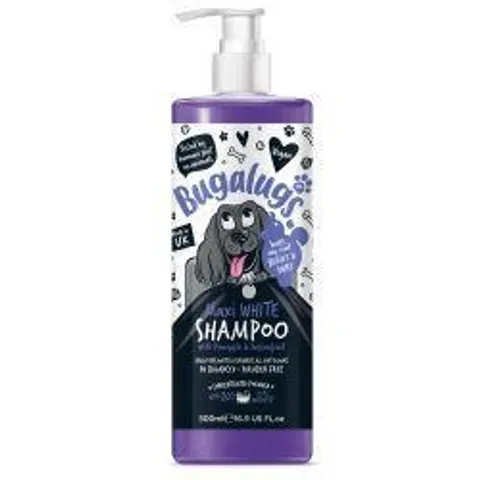 Bugalugs Maxi White Dog Shampoo Bottle with Flip Cap 250 ml - Hond – afbeelding 1