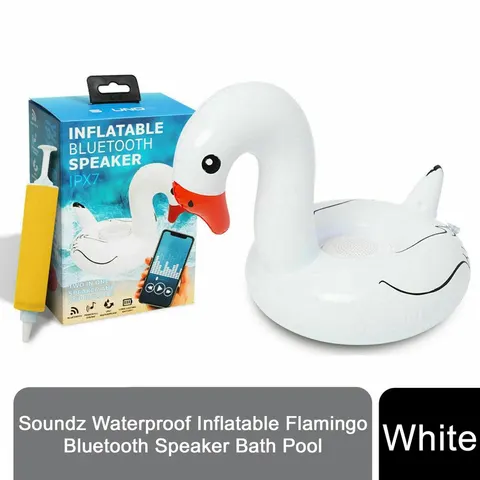 Soundz Waterproof Inflatable Flamingo Speaker Bath Pool – image 1